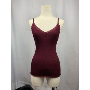 Women’s BCBG Maxazria Maroon Silk TankTop Size M/L